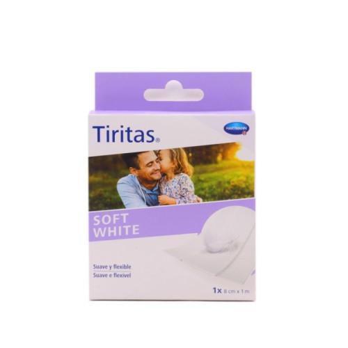 TIRITAS SOFT WHITE APOSITO ADHESIVO 1 UNIDAD 1 M X 8 CM