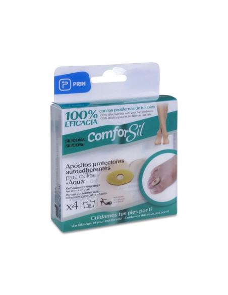 PARCHES ADHERENTES PARA CALLOS COMFORSIL AQUA 4 UNIDADES CC327