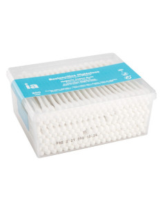 BASTONCILLOS HIGIENICOS INTERAPOTHEK 200 UNIDADES CON PALO DE PAPEL