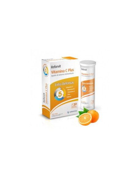 REFORVIT VITAMINA C PLUS  30 COMPRIMIDOS EFERVESCENTES SABOR NARANJA