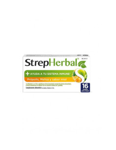 STREPHERBAL  16 PASTILLAS PARA CHUPAR SABOR PROPOLIS MELISA MIEL