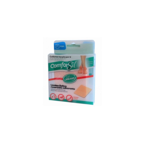 LAMINA  DE FIELTRO RECORTABLE PROTECTORA COMFORSIL ADHESIVA 22 CM X 7 CM 1 UNIDAD CC249
