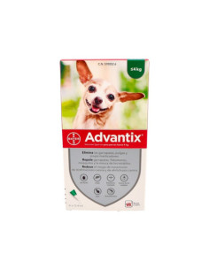 ADVANTIX 40/200 MG SOLUCION SPOT-ON PARA PERROS HASTA 4 KG 4 PIPETAS CORTAS 0,4 ML