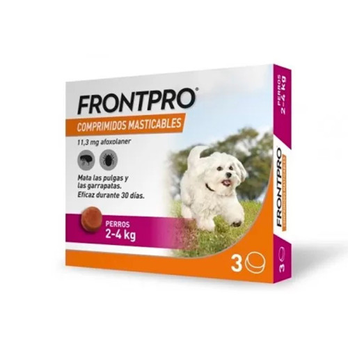 FRONTPRO 11 MG 3 COMPRIMIDOS MASTICABLES PARA PERROS 2-4 KG