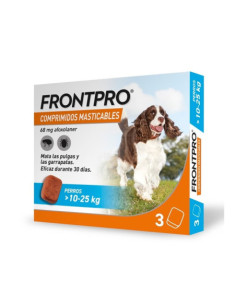 FRONTPRO 68 MG 3 COMPRIMIDOS MASTICABLES PARA PERROS DE 10-25 KG