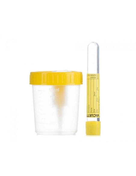 ALVITA ENVASE RECOGIDA ORINA + TUBO DE VACIO  KIT ESTERIL100 ML + 9-10 ML