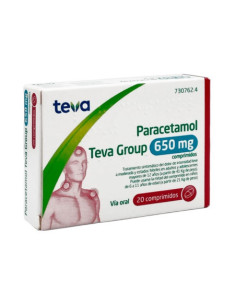 PARACETAMOL TEVA GROUP 650 MG 20 COMPRIMIDOS
