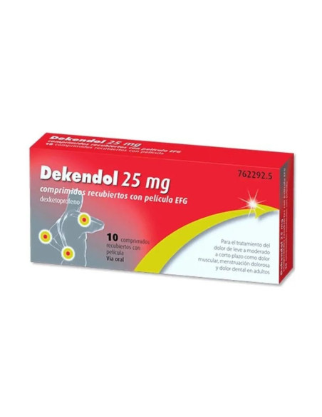 DEKENDOL EFG 25 MG 10 COMPRIMIDOS RECUBIERTOS