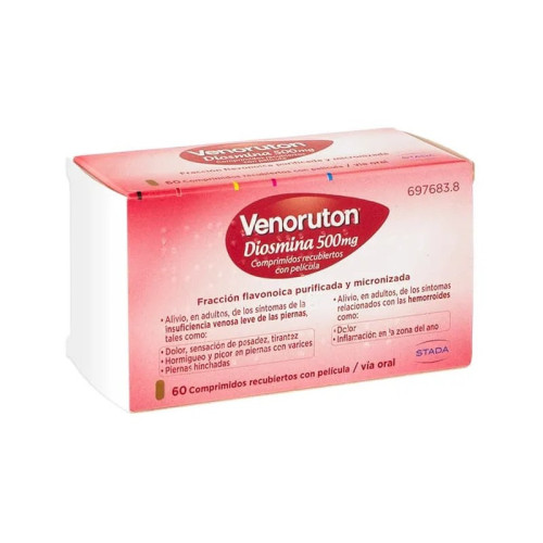 VENORUTON DIOSMINA 500 MG 60 COMPRIMIDOS RECUBIERTOS