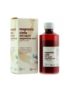 MAGNESIA CINFA 200 MG/ML SUSPENSION ORAL 1 FRASCO 260 ML