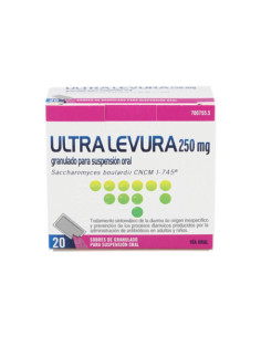 ULTRA-LEVURA 250 MG 20 SOBRES POLVO PARA SUSPENSION ORAL