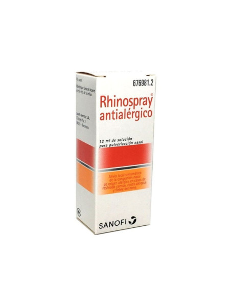 RHINOSPRAY ANTIALERGICO 1,18 MG/ML + 5,05 MG/ML SOLUCION PARA PULVERIZACION NASAL 1 FRASCO 12 ML