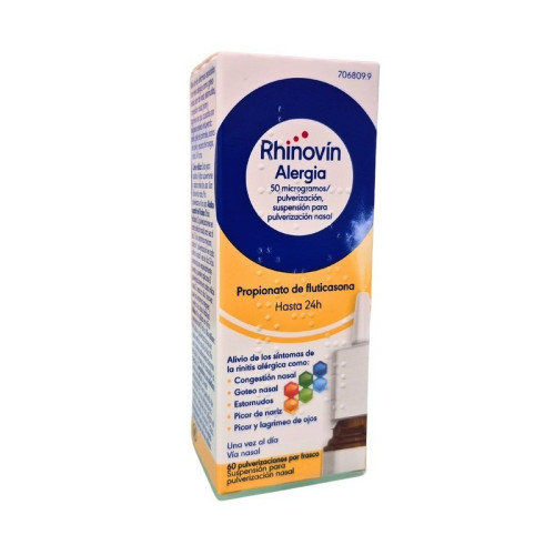 RHINOVIN ALERGIA 50 MICROGRAMOS/PULVERIZACION SUSPENSION PARA PULVERIZACION NASAL 60 PULVERIZACI