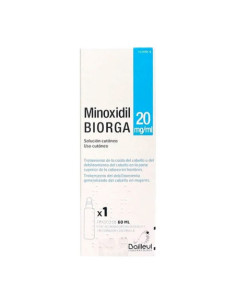 MINOXIDIL BIORGA 20 MG/ML SOLUCION CUTANEA 1 FRASCO 60 ML + 1 ACCIONADOR DE BOQUILLA Y 1 ACCIONA