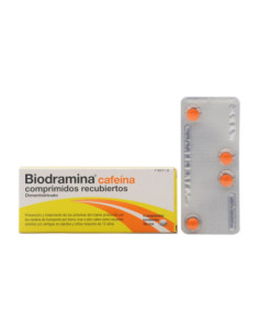 BIODRAMINA CAFEINA 4 COMPRIMIDOS RECUBIERTOS