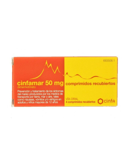 CINFAMAR 50 MG 4 COMPRIMIDOS RECUBIERTOS
