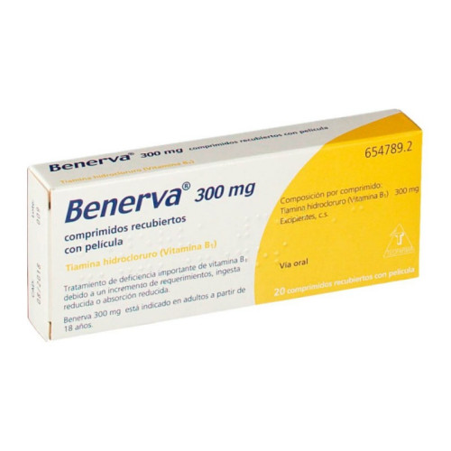 BENERVA 300 MG 20 COMPRIMIDOS RECUBIERTOS