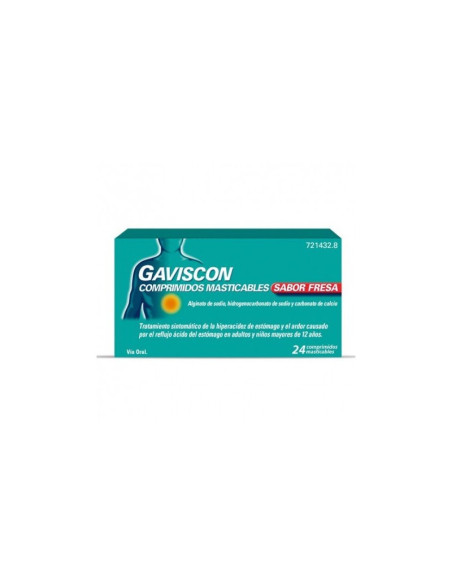 GAVISCON 24 COMPRIMIDOS MASTICABLES (SABOR FRESA)