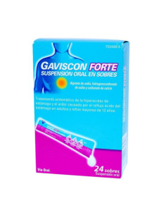 GAVISCON FORTE 24 SOBRES SUSPENSION ORAL 10 ML