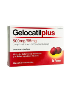 GELOCATIL PLUS 500 MG/65 MG 20 COMPRIMIDOS RECUBIERTOS
