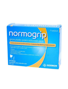 NORMOGRIP 10 SOBRES GRANULADO PARA SOLUCION ORAL