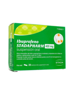 IBUPROFENO STADAPHARM EFG 400 MG 20 SOBRES SUSPENSION ORAL 10 ML