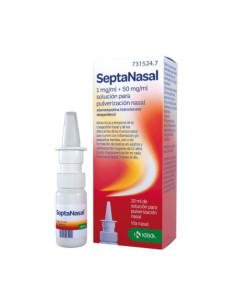 SEPTANASAL 1 MG/ML + 50 MG/ML SOLUCION PARA PULVERIZACION NASAL 1 FRASCO 10 ML