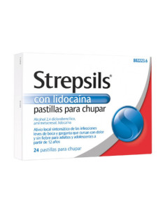 STREPSILS CON LIDOCAINA 24 PASTILLAS PARA CHUPAR