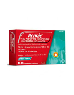 RENNIE 680 MG/80 MG 48 COMPRIMIDOS MASTICABLES (CON SACARINA)