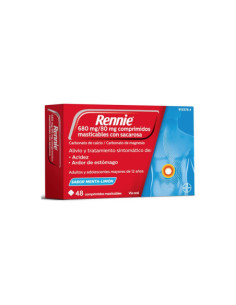 RENNIE 680 MG/80 MG 48 COMPRIMIDOS MASTICABLES (CON SACAROSA)