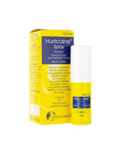 HURRICAINE SPRAY 200 MG/ML SOLUCION PARA PULVERIZACION BUCAL 1 FRASCO 5 ML