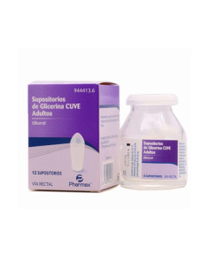 SUPOSITORIOS DE GLICERINA CUVE ADULTOS 3 G 12 SUPOSITORIOS